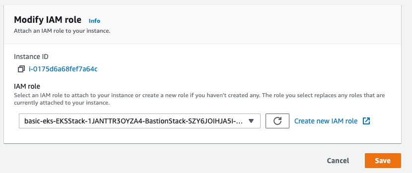 Bastion Instance Profile role