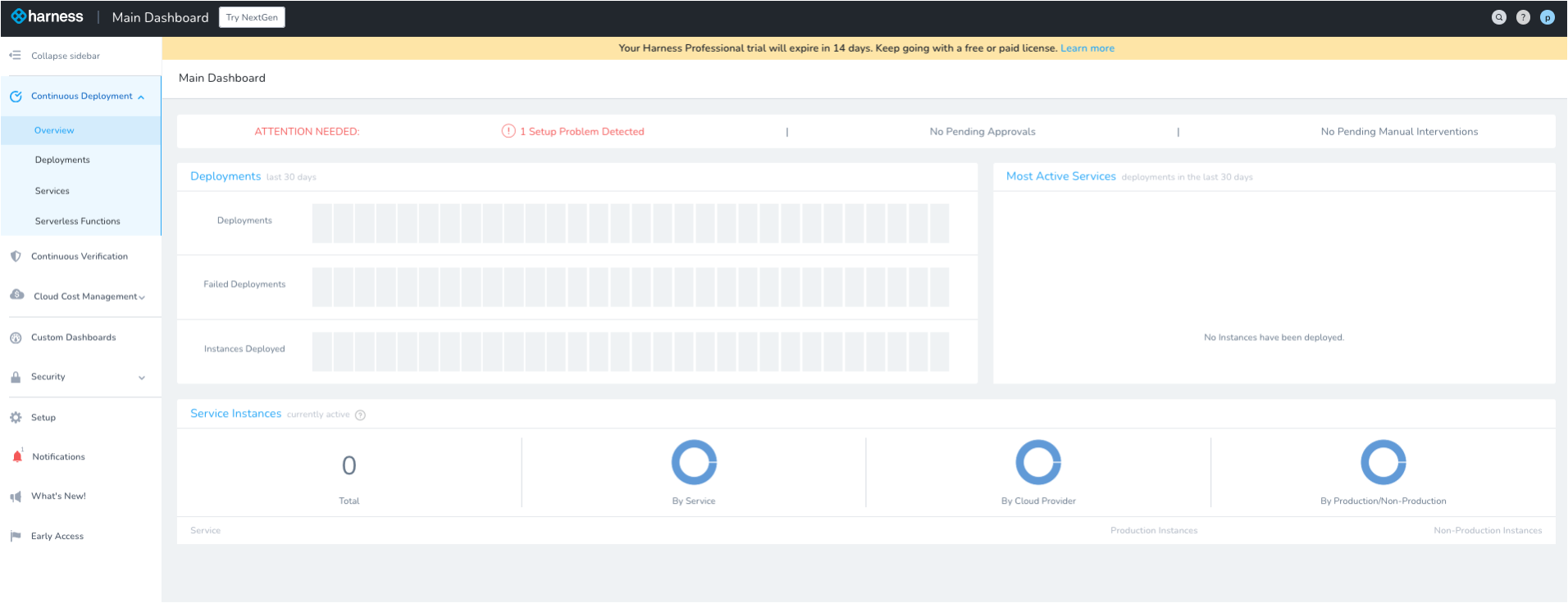 Harness Dashboard